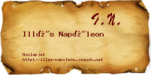 Illés Napóleon névjegykártya
